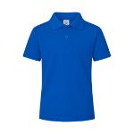 kinder polo katoen 180 gr/m2 maten 5-6/10-11 jaar - blauw