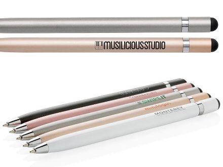 metalen stylus pen blauwschrijvend