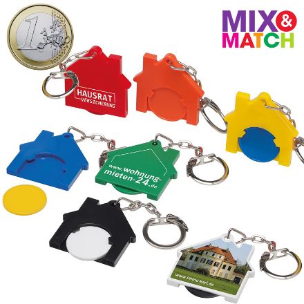 winkelwagenmuntje 1€ in houder huis