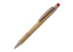 balpen bamboe en tarwestro met stylus - rood