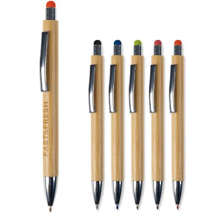 balpen new york bamboe met stylus