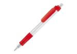 balpen vegetal pen clear transparant - rood
