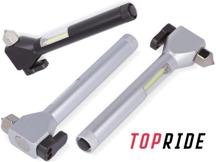 veiligheidshamer met gordelsnijder en cob-lamp