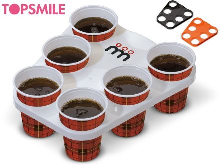 dienblad voor 6 glazen op bekers