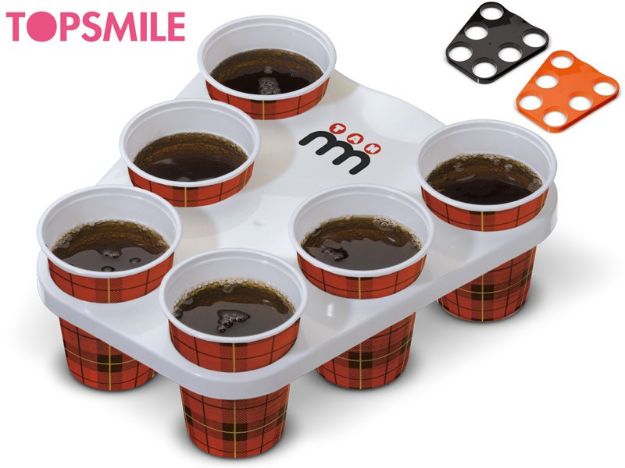 dienblad voor 6 glazen op bekers