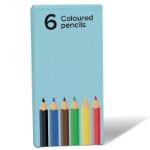 potlood doos 6 kleine kleurpotloden