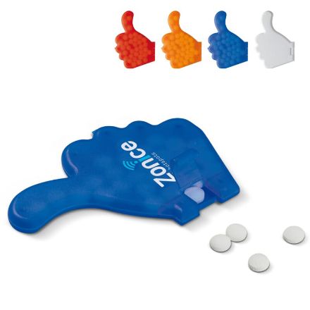 pepermuntdoos duim met 5 gr suikervrije muntjes