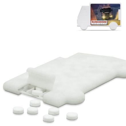 pepermuntdoos vrachtwagen. frosted