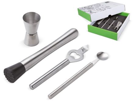 cocktailset van roestvrij staal
