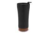dubbelwandige thermobeker met kurk 480 ml - zwart