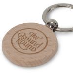 sleutelhanger hout rond ø40mm