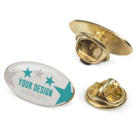 badge metalen pin 20x12mm. custom made