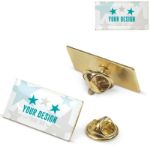 badge metalen pin 26x14mm. custom made