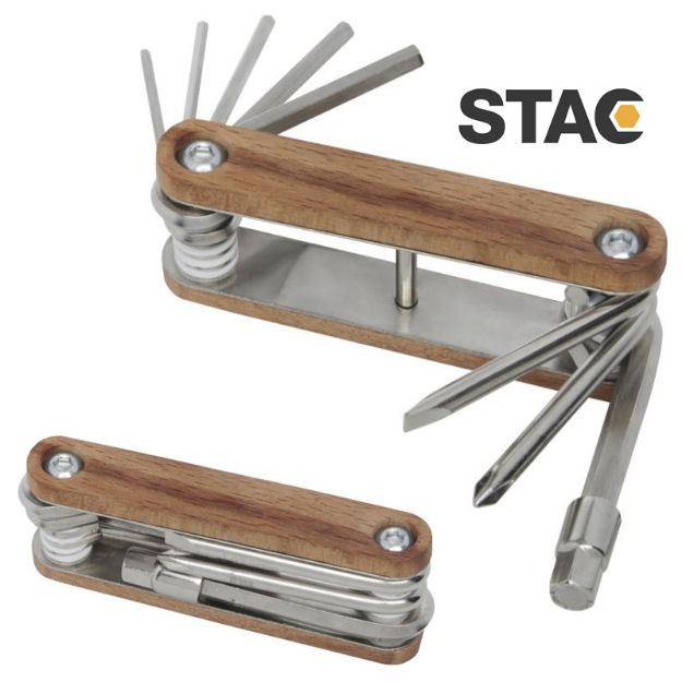 fixie houten multitool voor fietsen met 8 functies