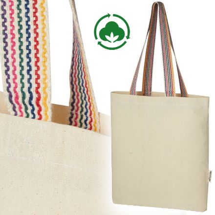 rainbow draagtas 5 l van 180 g/m2 recycled katoen
