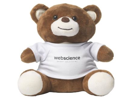 donkerbruine, superzachte knuffelbeer.