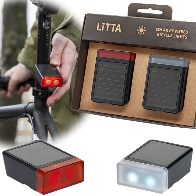 solar voor- en achter fietslampjes