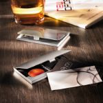 verchroomde visitekaarthouder