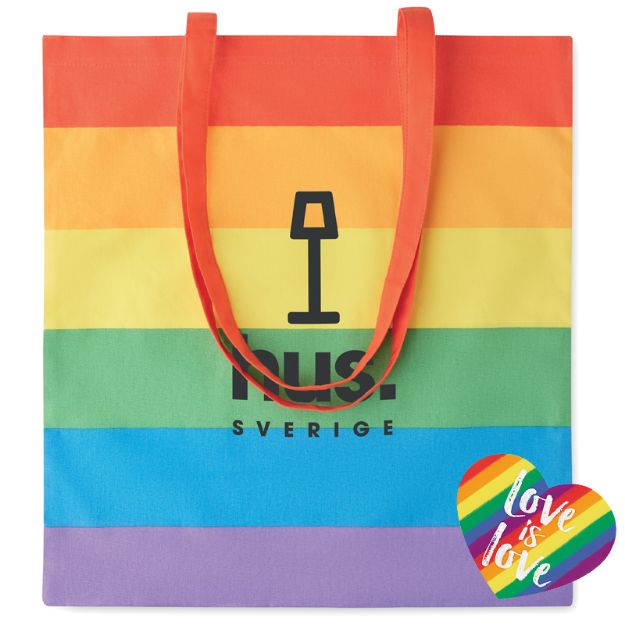 regenboog-boodschappentas van 200 gr/m2