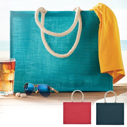 jute tas met katoenen hengsels