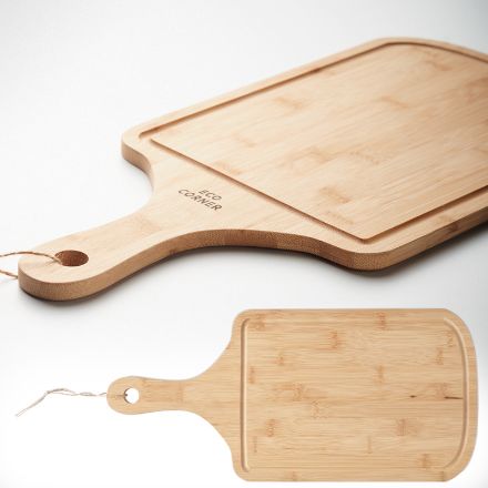 serveerplank van bamboe met groef