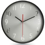 grote wandklok met glasplaat.