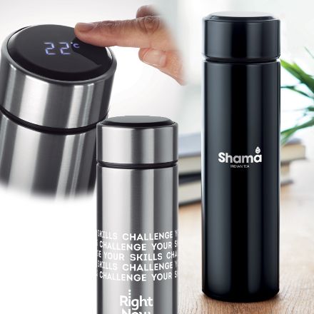 thermosfles met thermometer 450 ml pole