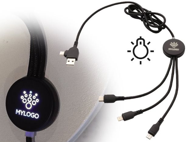 light up logo 6-in-1 kabel