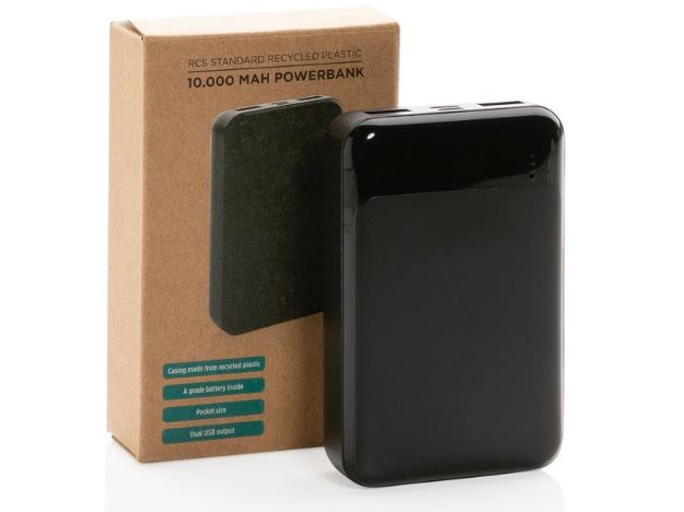 rcs recycled plastic 10.000 mah powerbank