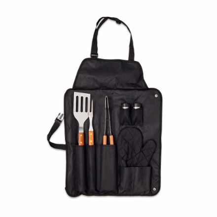 zevendelige barbecue set hadri met schort