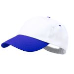 katoenen cap met 5 panelen en kittebandsluiting - blauw