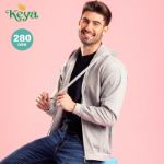 hooded sweater met rits katoen/polyester s-3xl