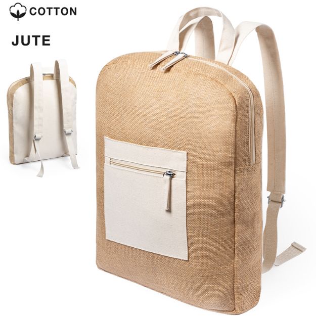 rugzak van jute en katoen marnel