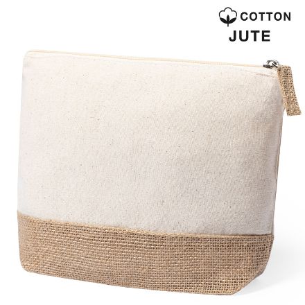 toilettas van jute en katoentays