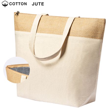 thermotasje van katoen jute en aluminium linax