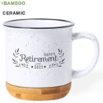 vintage mok met bamboe voet larray 330 ml