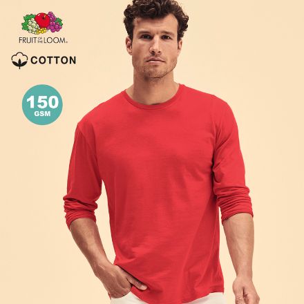 t-shirt 150 gr lange mouwen fruit of the loom