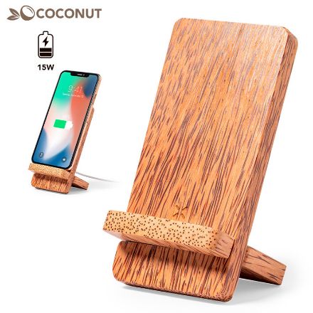 draadloze oplader grodin 15 w van kokosnoot
