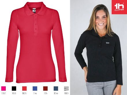 thc bern polo lange mouwen vrouwen 210 gr katoen