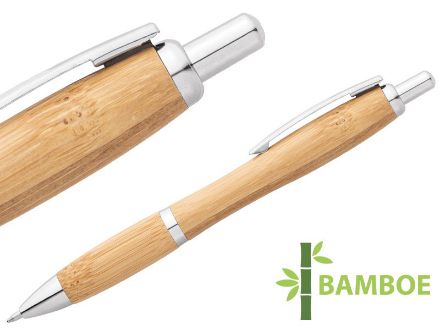 nicole. bamboe balpen zwartschrijvend