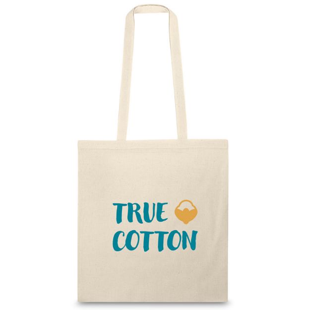 katoenen tas met lange hengsels regent