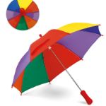 bambi kinderparaplu in polyester regenboog