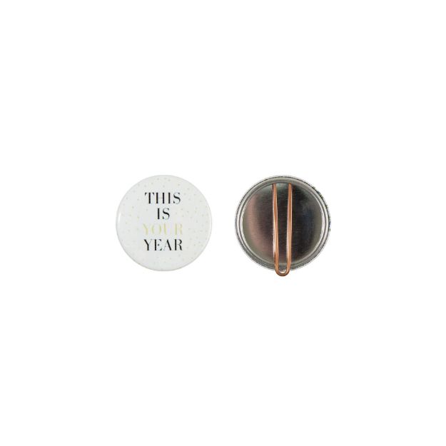 metalen button 37mm met clip custom made