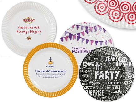 kartonnen bordje ø 23 cm. custom made