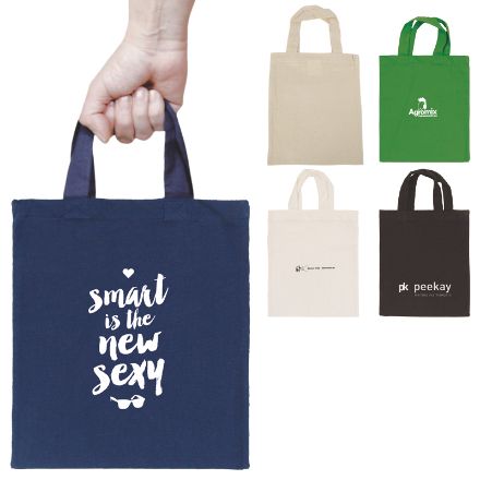 katoenen draagtas klein gekleurd 135 gr/m2