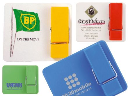 wandplaatje met knijper