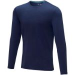 ponoka biologisch heren t-shirt met lange mouwen - marine
