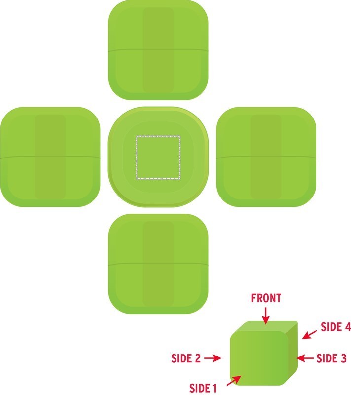 digitale druk (15 x 15 mm)