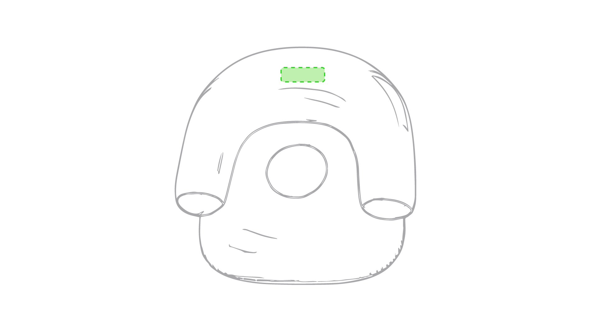 zeefdruk h (15 x 5 cm)