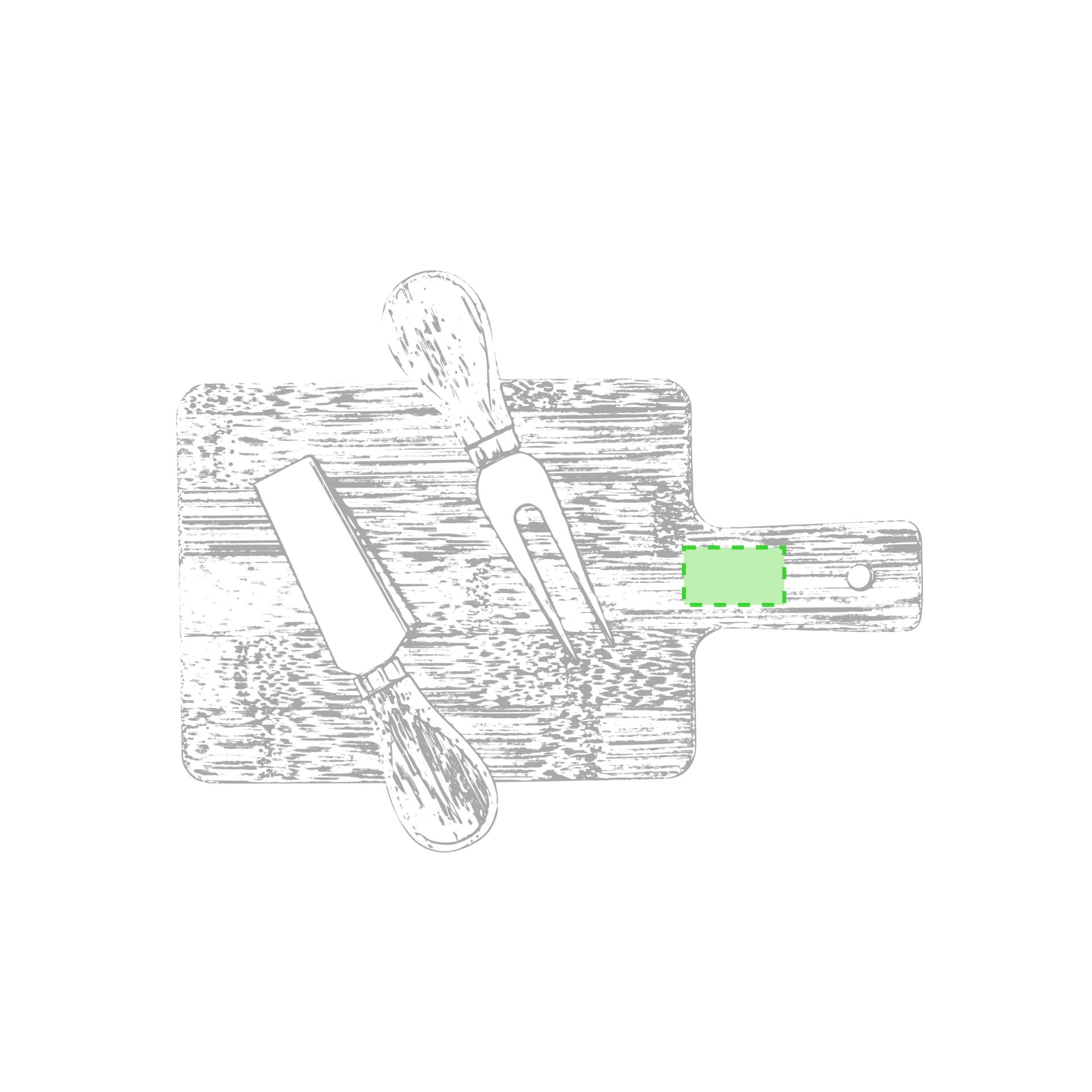 lasergravure (2,5 x 1 cm)